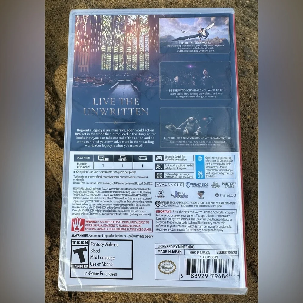 Nintendo Switch Hogwarts Legacy - Blue/Gray Cover Art